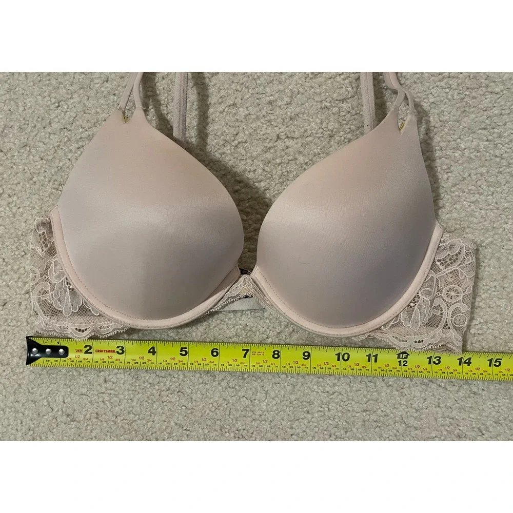 36B Very Sexy Push-Up Victoria's Secret Women's Nude Underwire Bra Lace Band